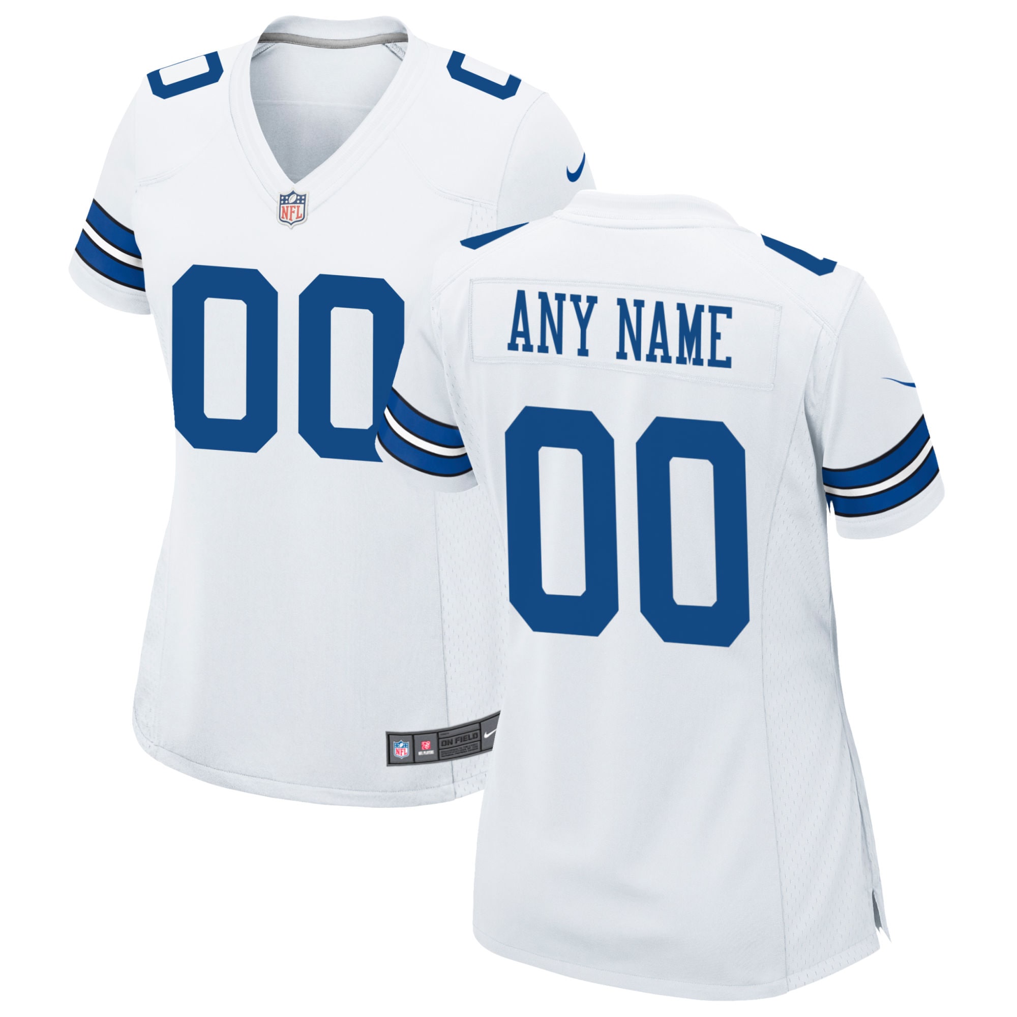 Dallas Cowboys Women's Custom Game Jersey – White