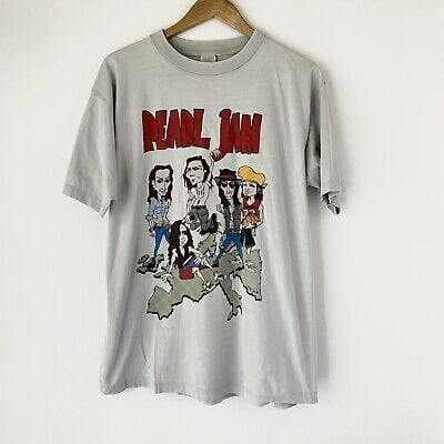 1992 Pearl Jam Euro Tour Vintage Rock Band Shirt 90s 1990s Grunge 4064