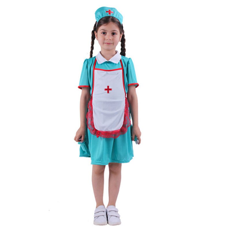 Boys Girls Doctor Nurse Professional Characters Party Role Play Dress Up Suit Kids Halloween Cosplay Costume Children Outfit alx