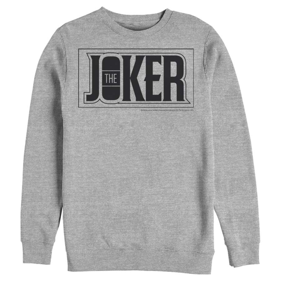 Batman Men’s Joker Text Logo  Sweatshirt