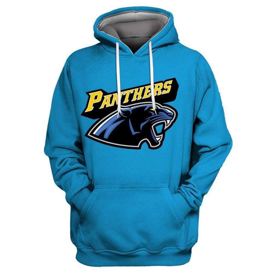 3D Carolina Panthers Printed Hooded Pocket Pullover Sweater 333 style