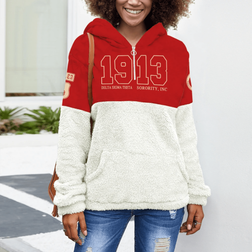 Deta Sigma Theta 1913 3D Women Sherpa Hoodie