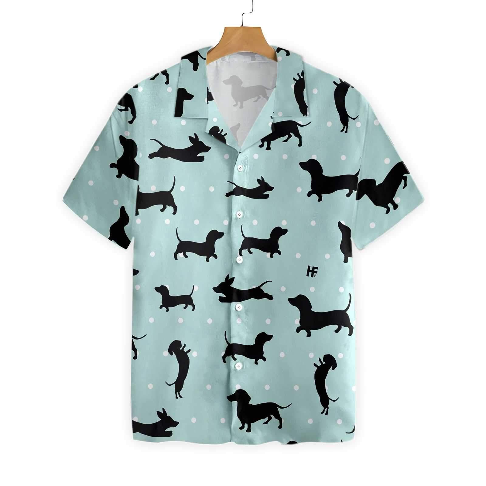 Small Dachshund Pattern Hawaii Shirt Ha26378