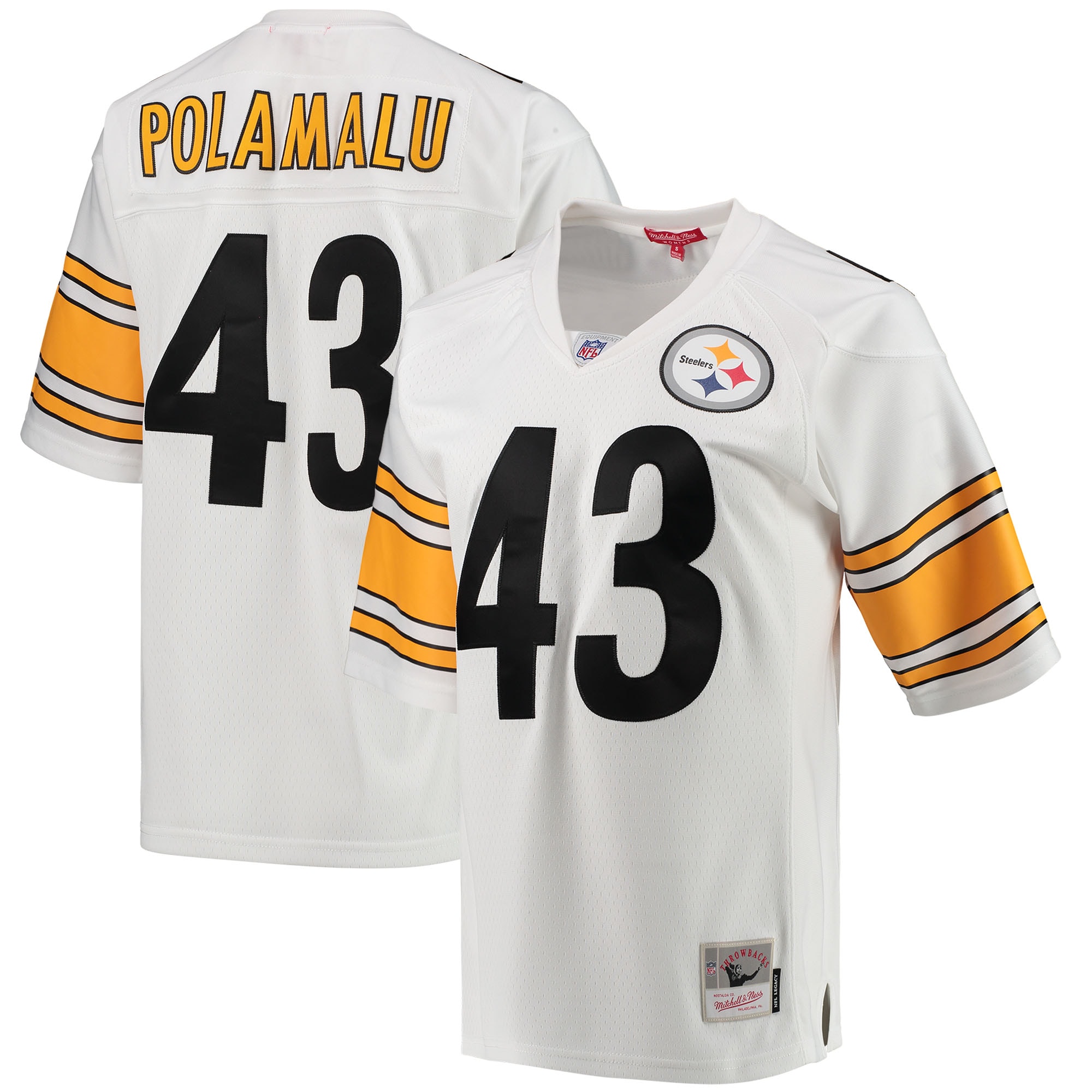 Women’s Pittsburgh Steelers Troy Polamalu Mitchell & Ness White 2005 Legacy Team Jersey