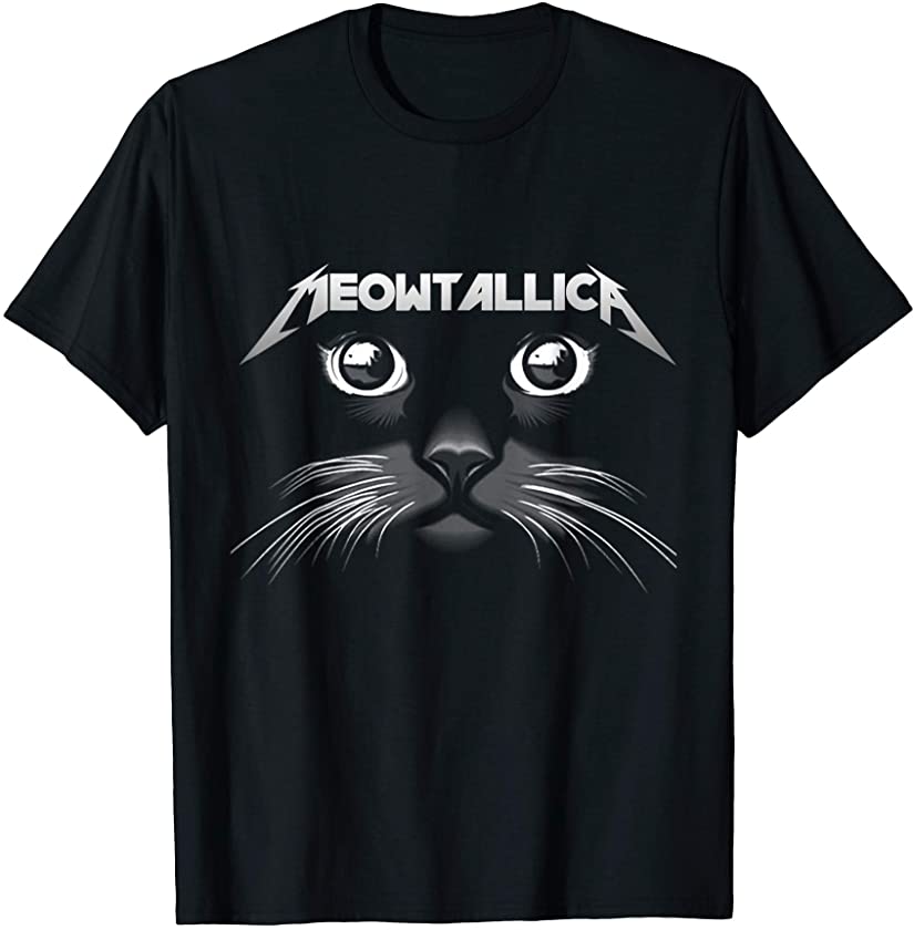 Meowtallica Funny Kittens Love Meow Gift For Womens Mens T-Shirt