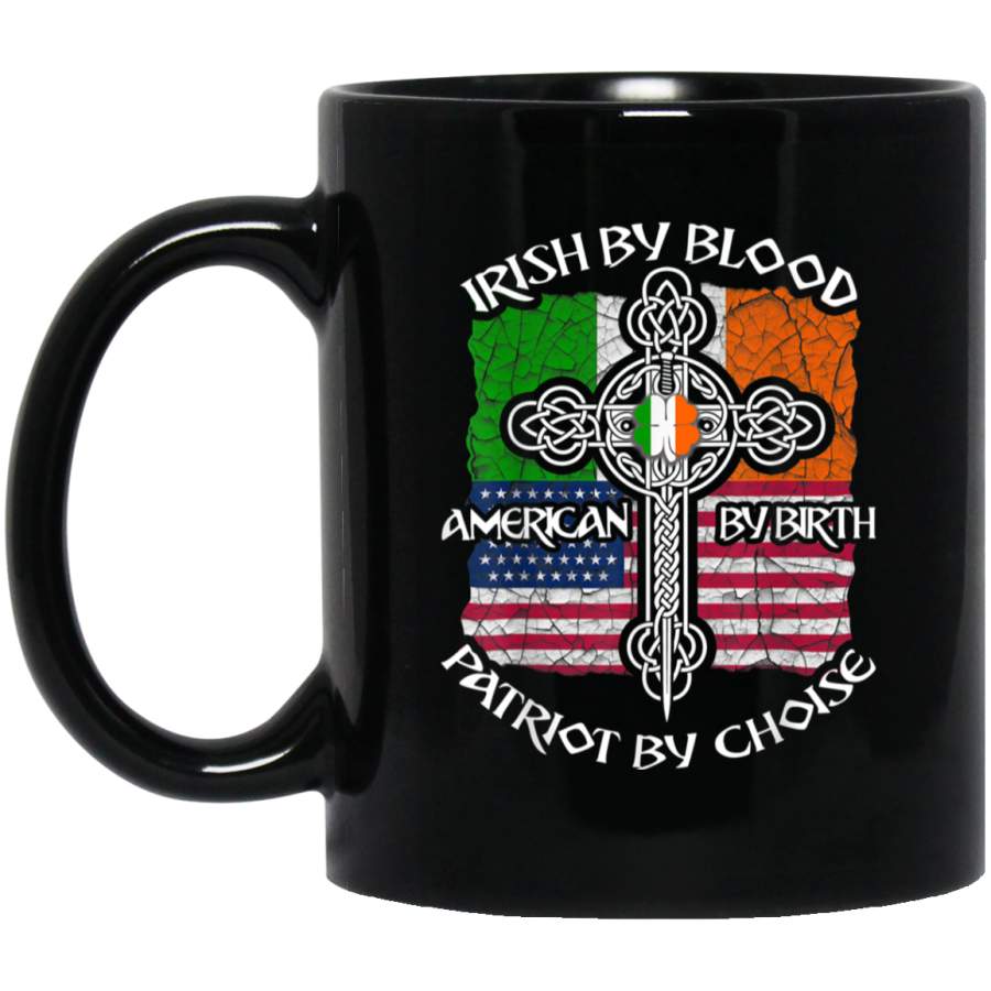 Patriotic Irish American Flag St.Patrick's Day Mug 11 Oz 15 Oz Black Mug