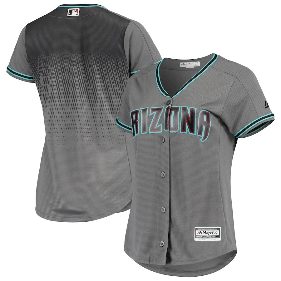 Women’S Arizona Diamondbacks Majestic Gray Road Official Team Jersey