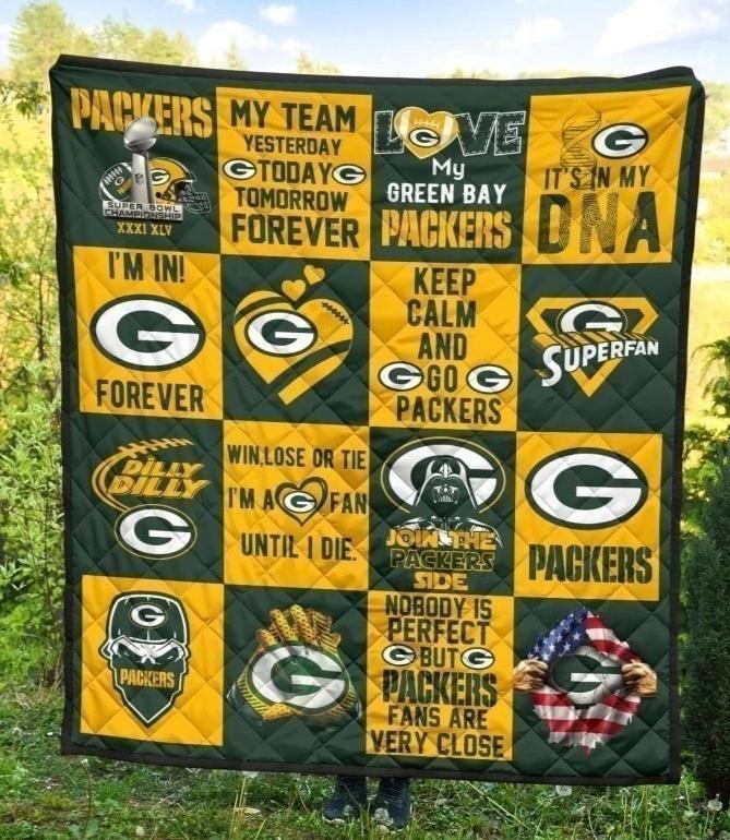 My Team Green Bay Packers Quilt Blanket For Fan Gift Idea