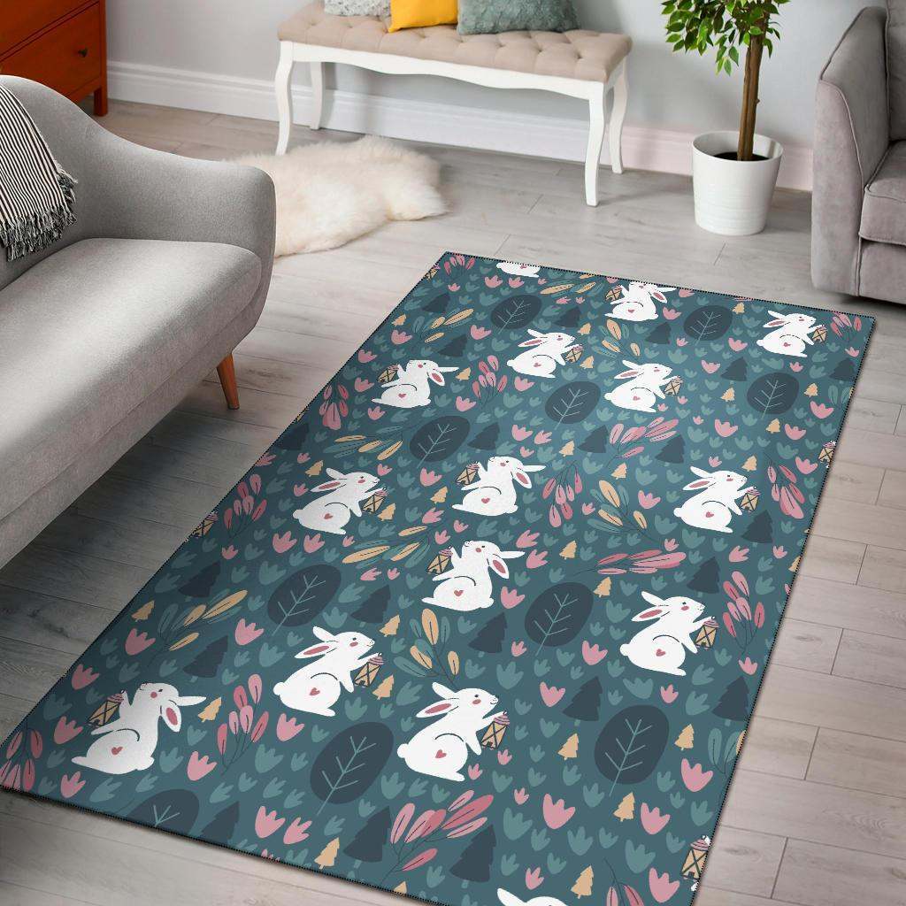 Rabbit Pattern Print Design Rug Rcdd81F38158