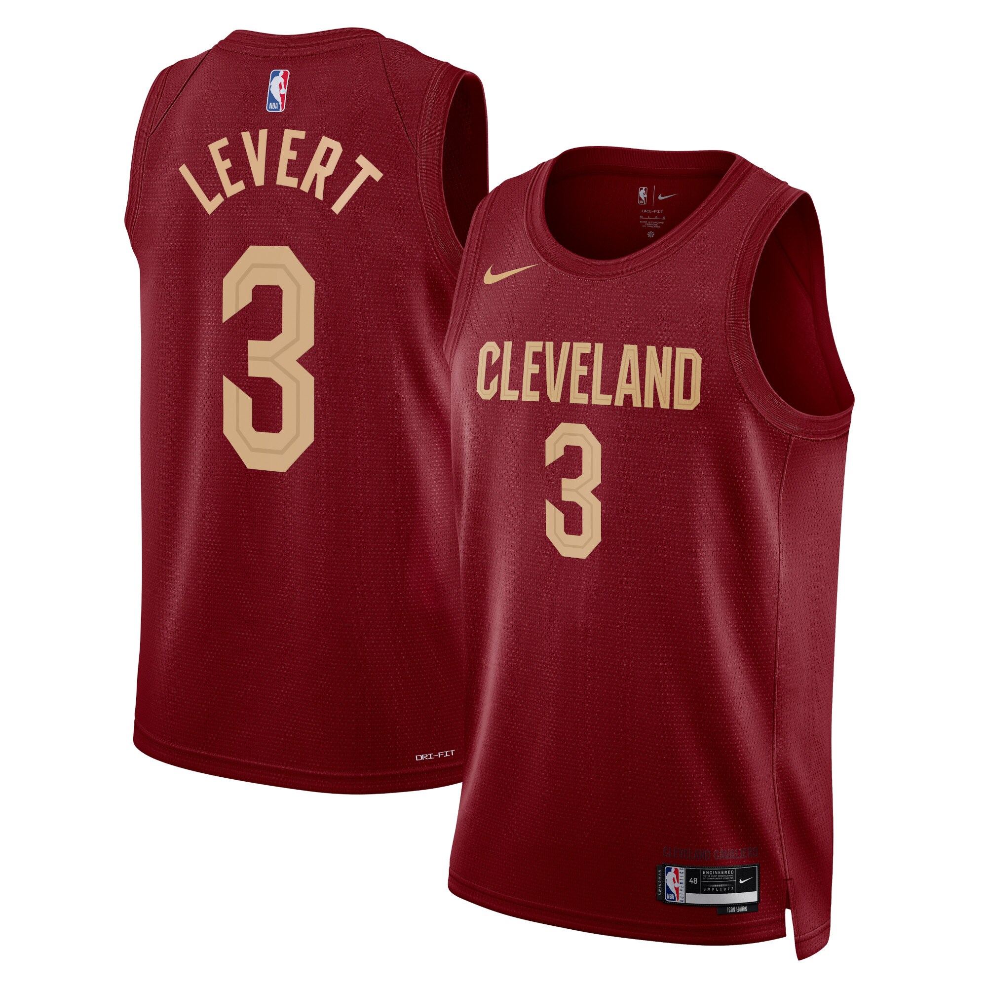 Cleveland Cavaliers Icon Edition Swingman Jersey – Maroon – Caris LeVert – Unisex