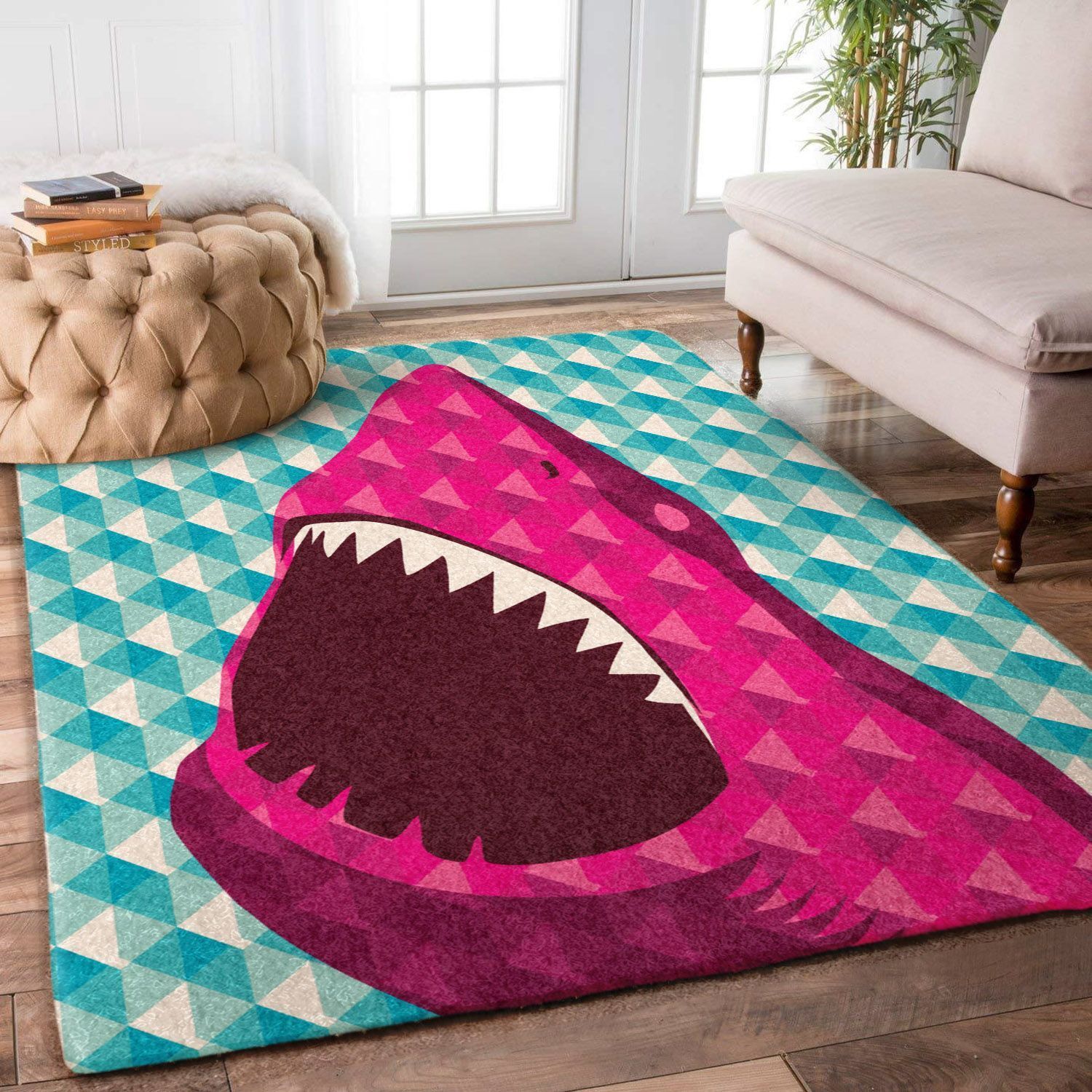 3d Sea Shark Geometric HM1401005M Rug