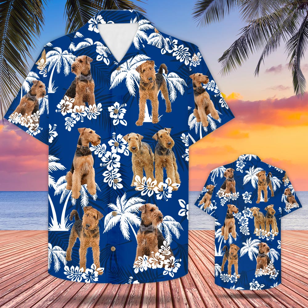 Airedale Terrier Hawaiian Shirt For Dog Lovers Do99