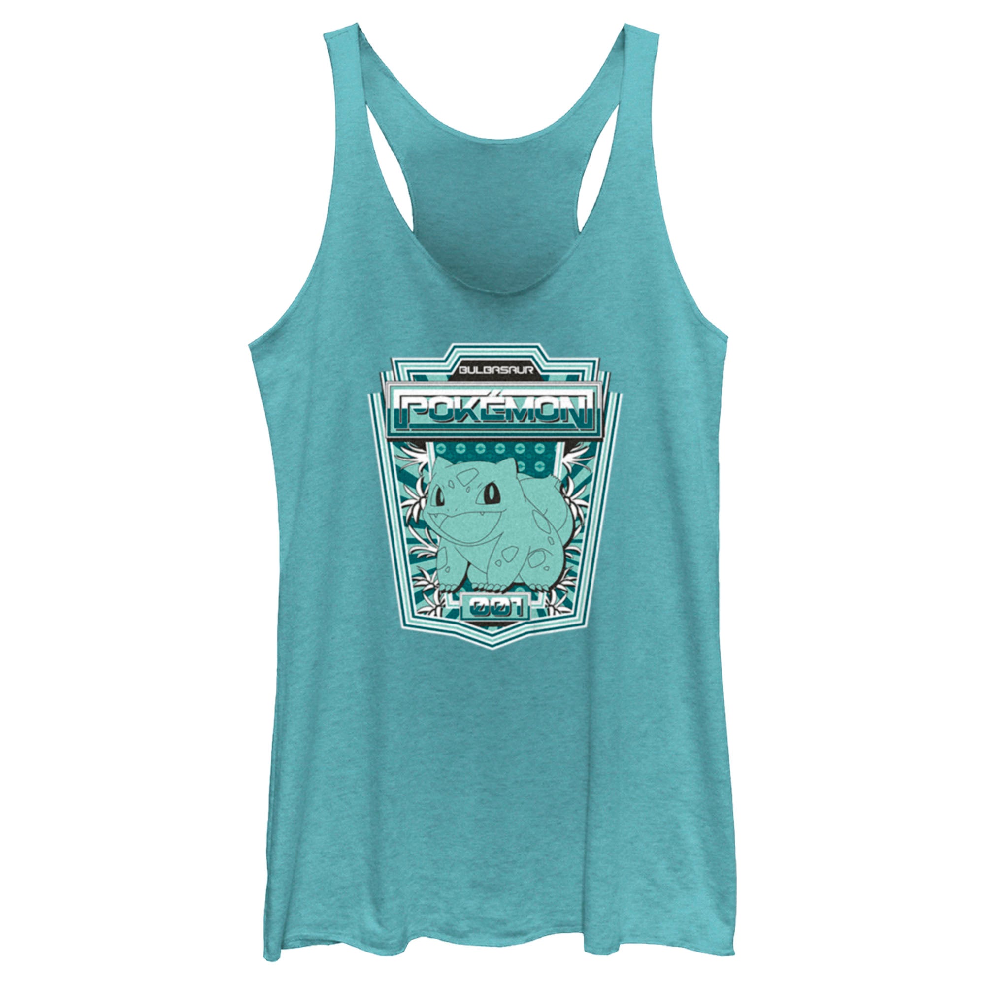 Women’S Pokemon Bulbasaur Metallic Badge Racerback Tank Top