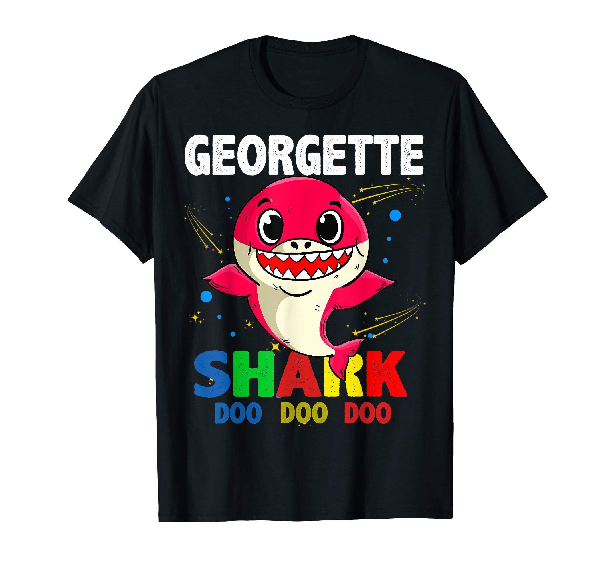 Custom Name Georgette Shark Doo Doo Doo Shark Funny T Shirt