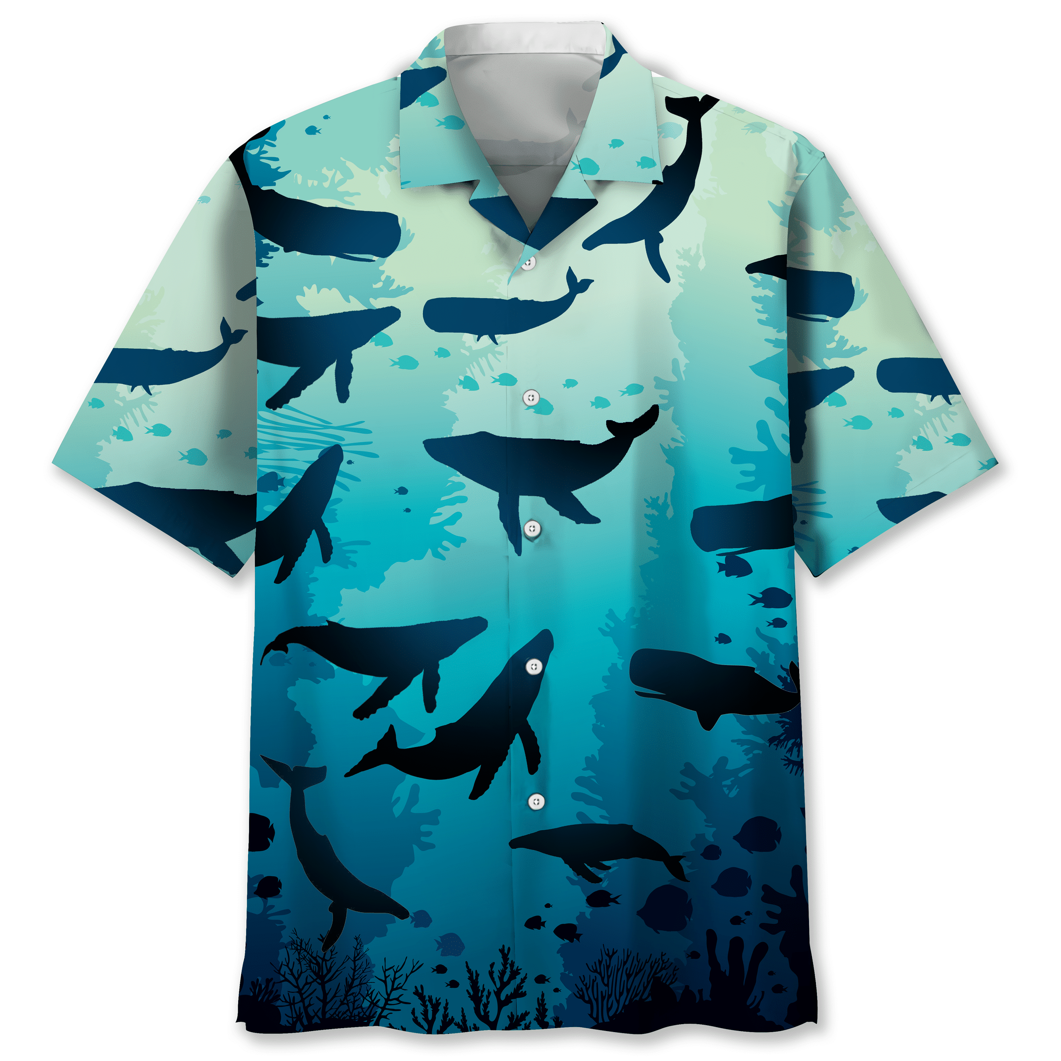 Whale Hawaiian Shirt, Aloha Shirt For Men & Women Summer Gifts