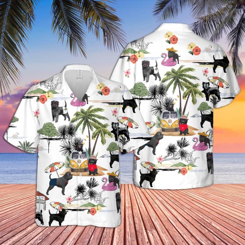 Unisex Affenpinscher Beach Hawaiian Shirt