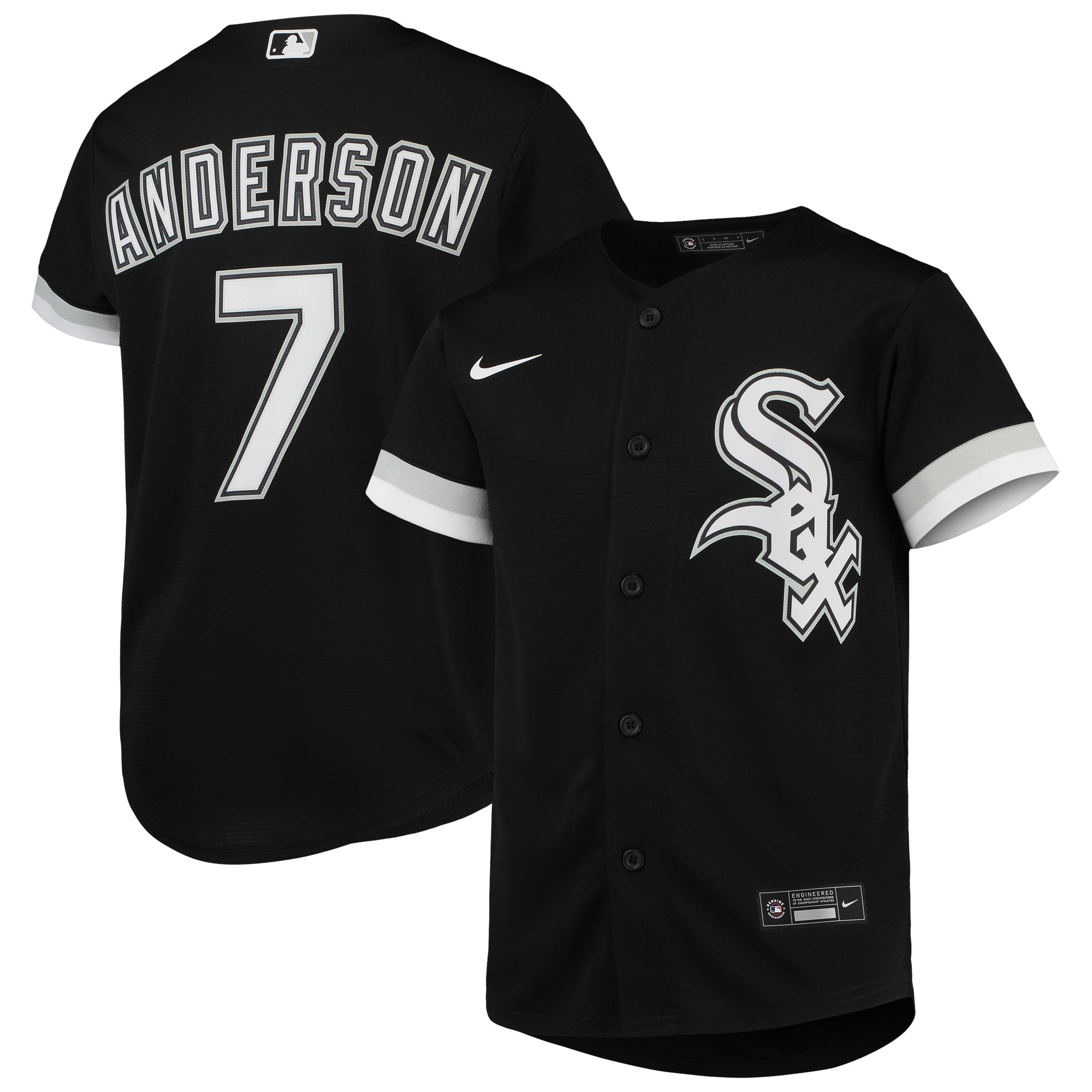 Tim Anderson Chicago White Sox Youth Alternate Replica Player Jersey – Black