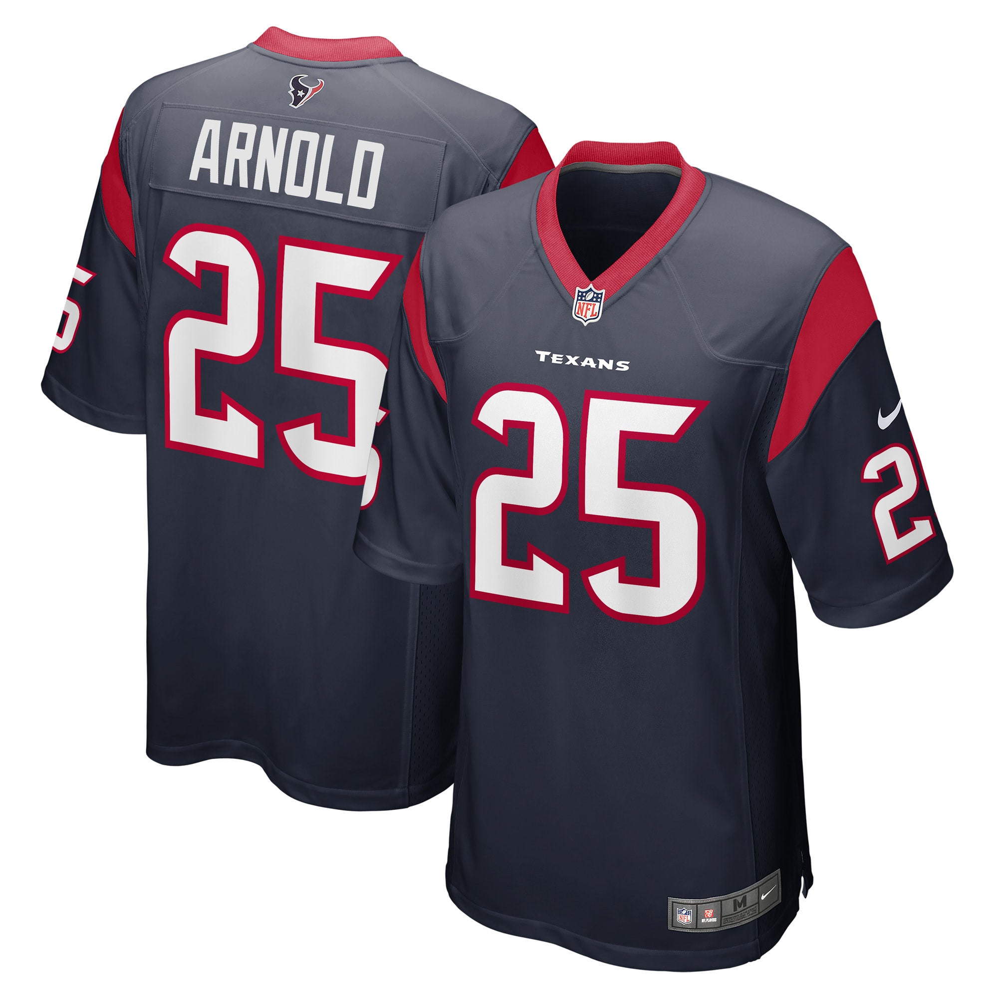 Men’s Houston Texans Grayland Arnold  Navy Team Game Jersey