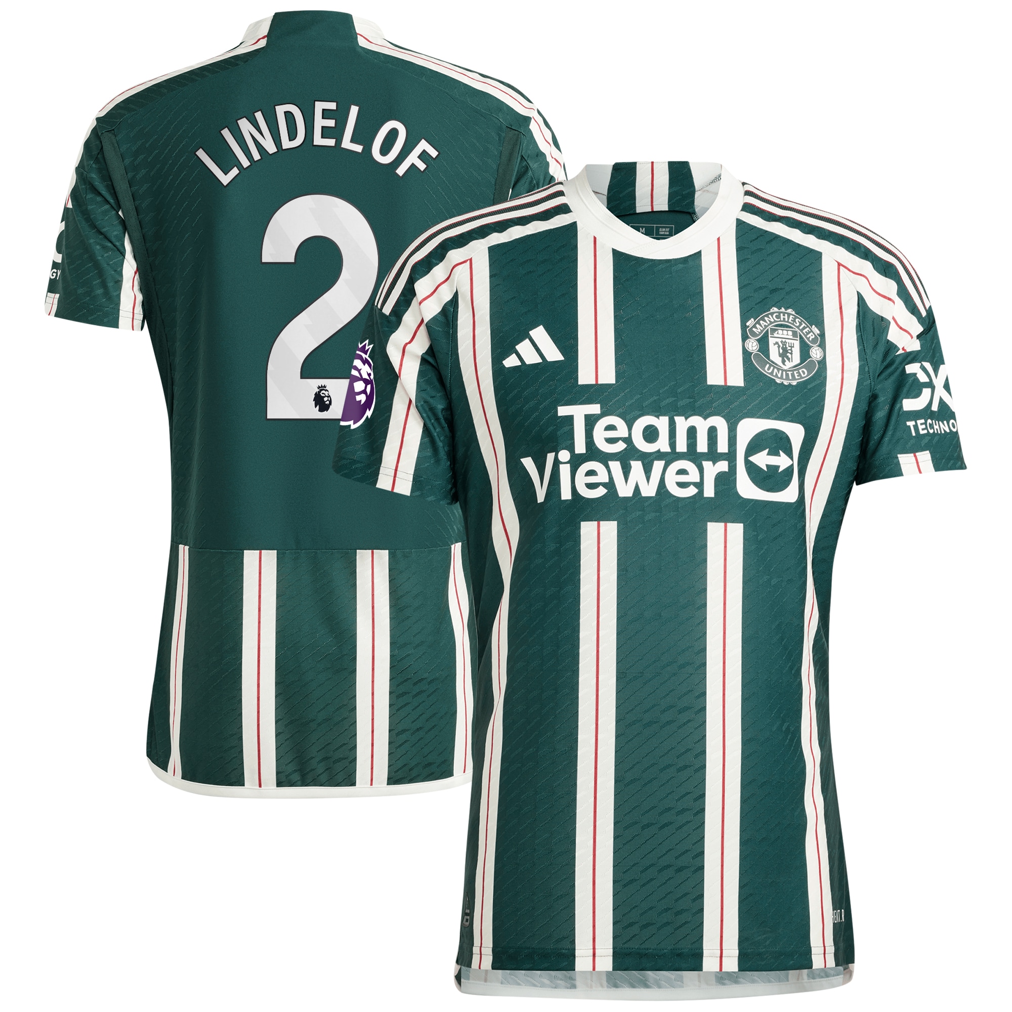 Victor Lindelof Manchester United 2023/24 Away Authentic Player Jersey – Green