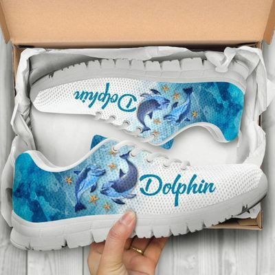 Dolphin Watercolor Sneakers Shoes