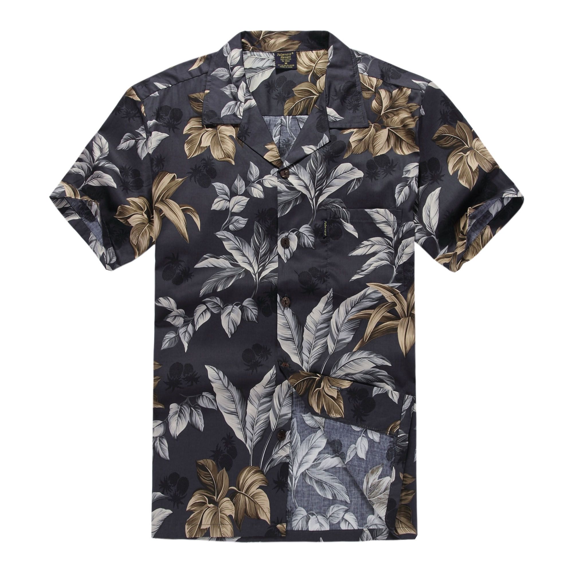 Leaf Black Nice Design Hawaii Shirt Ha57418