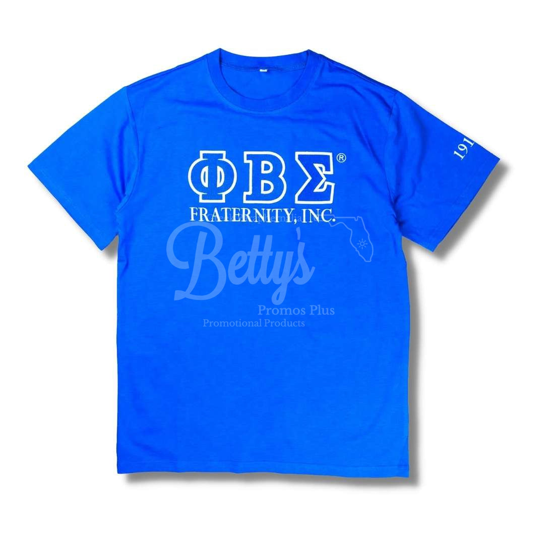 Phi Beta Sigma Φβς Embroidered T-Shirt With 1914 Sleeve