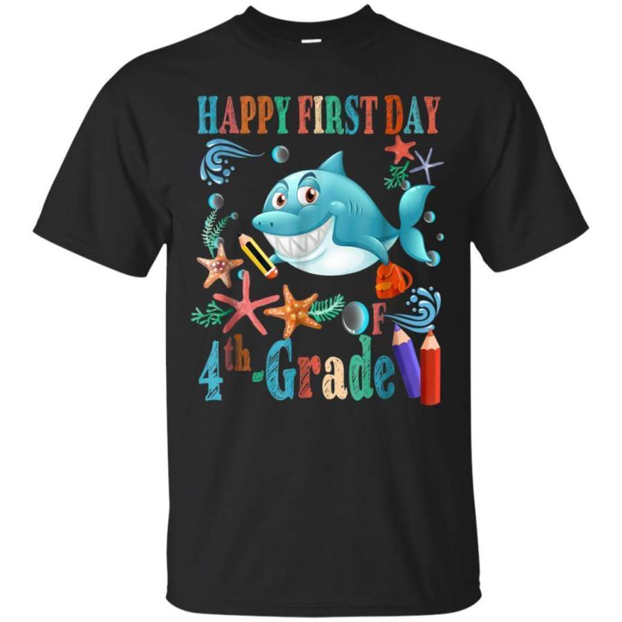 AGR Cute Shark Tshirt Happy First Day Of 4thgrade Gifts Shirt Jaq T-shirt