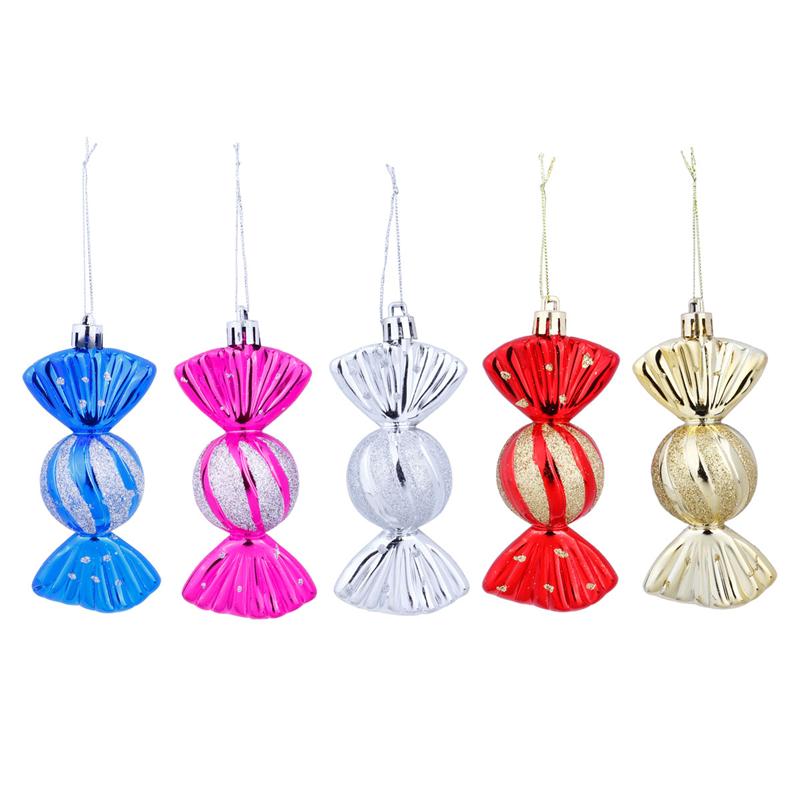 5Pcs Christmas Xmas Tree Hanging Pendant Candy Decor Christmas Tree Decoration Xmas Party Supplies alx