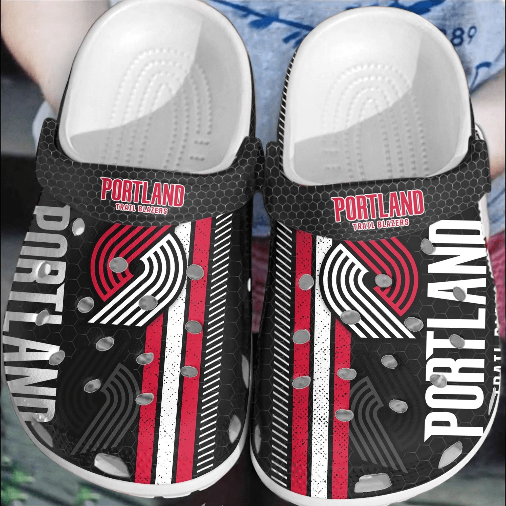 Portland Trail Blazers Basketball Club Comfortable Shoes Clogs Crocband For Men Women