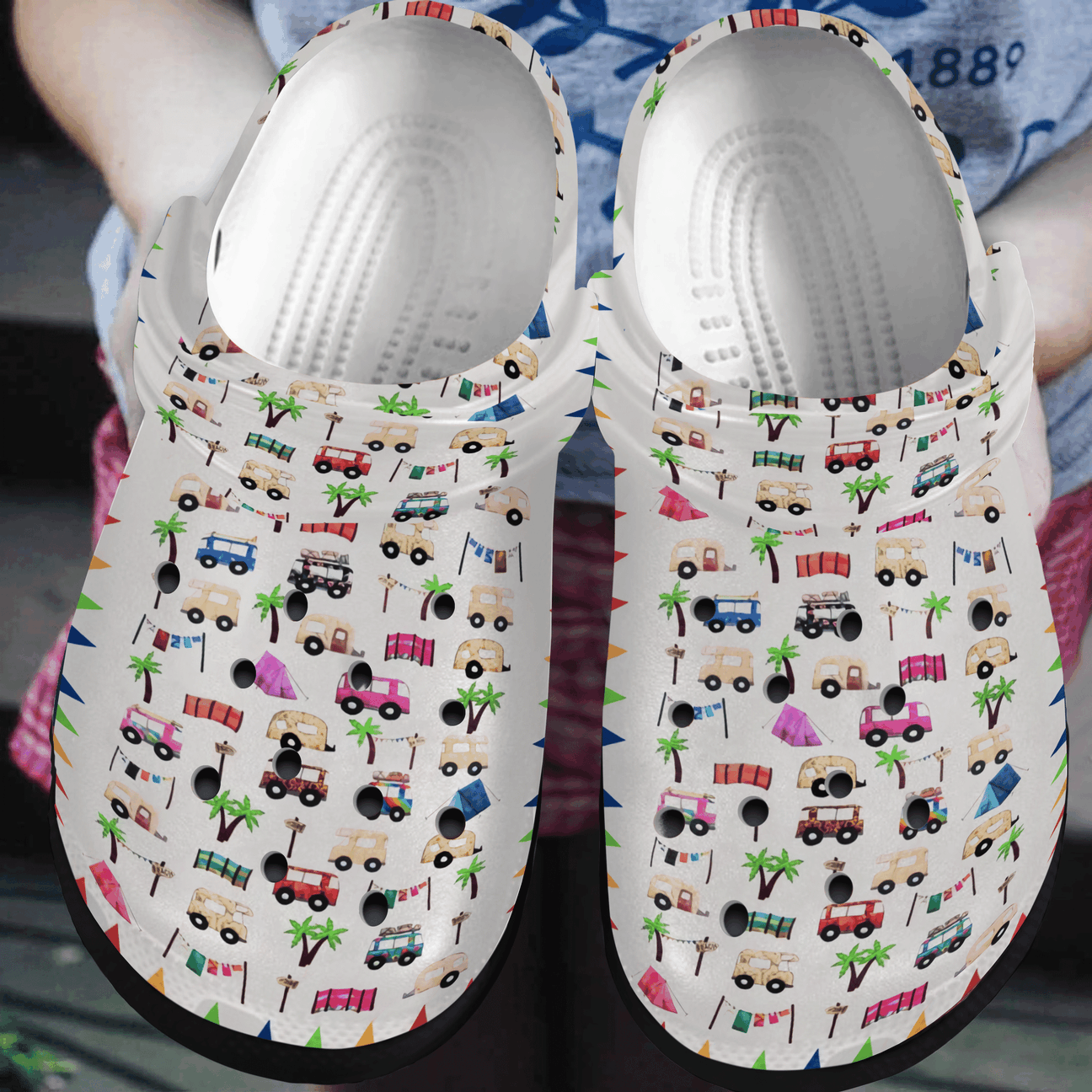 Camping Personalized Clog, Custom Name, Text, Color, Number Fashion Style For Women, Men, Kid, Print 3D Camping Pattern Art