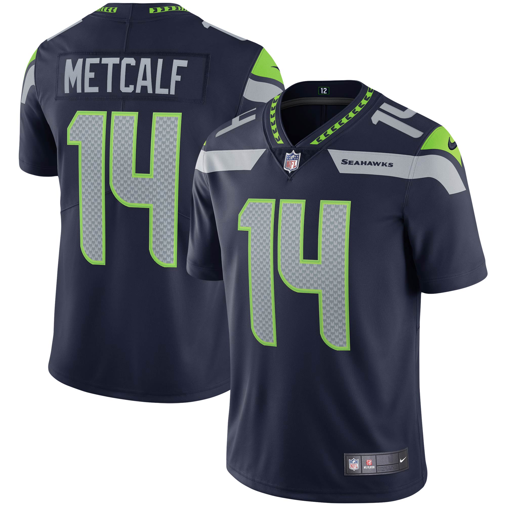 DK Metcalf Seattle Seahawks Vapor Limited Jersey – College Navy