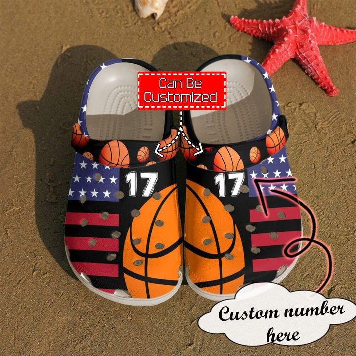 Basketball Personalized American Crocs Clog Shoes Basketball Crocs