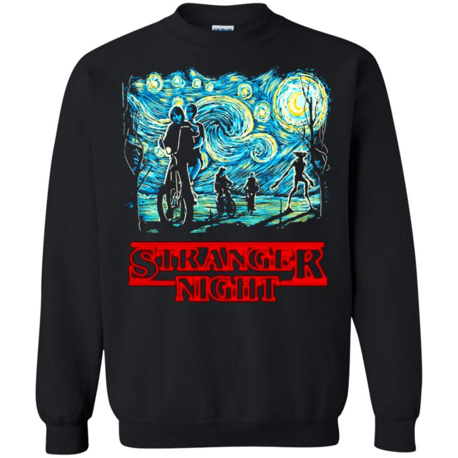 AGR Stranger Night Mashup The Starry Night Stranger Things Sweatshirt