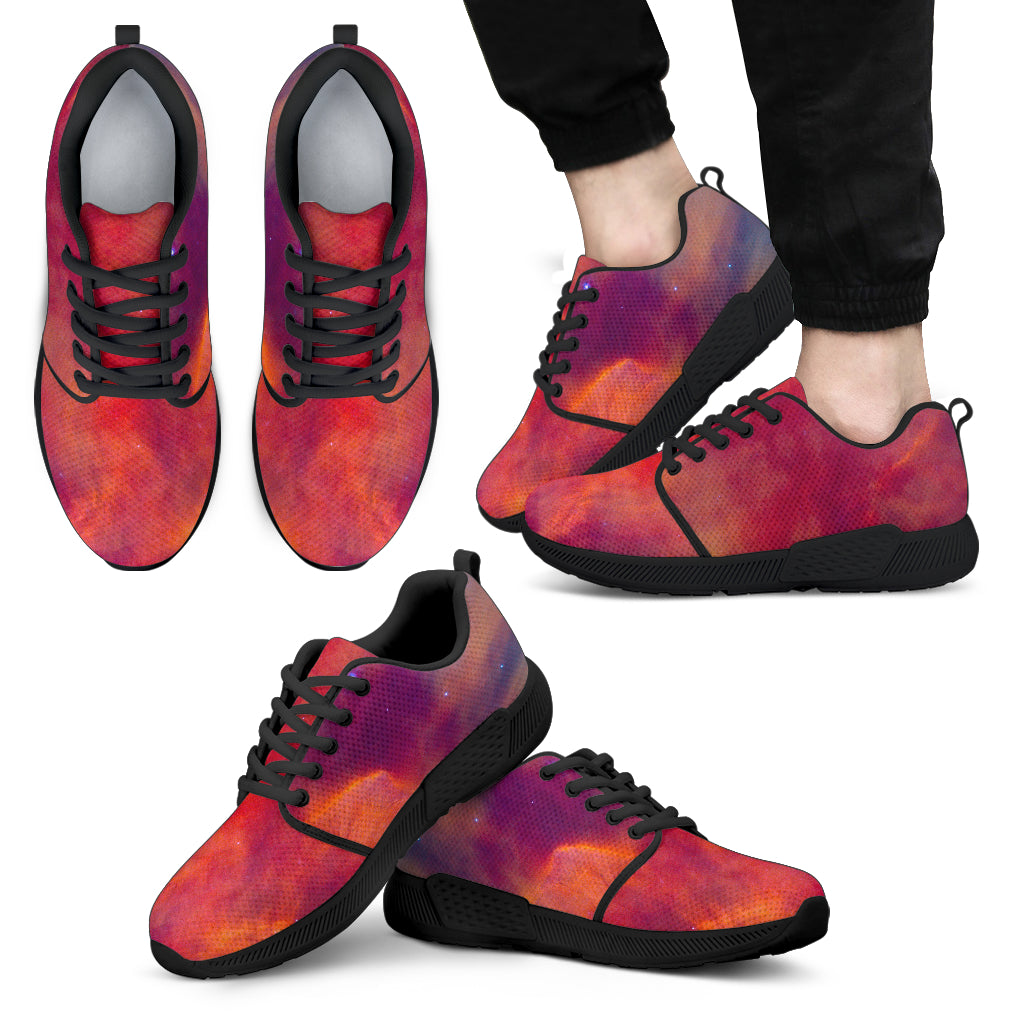 Abstract Nebula Cloud Galaxy Space Print Men’S Athletic Shoes