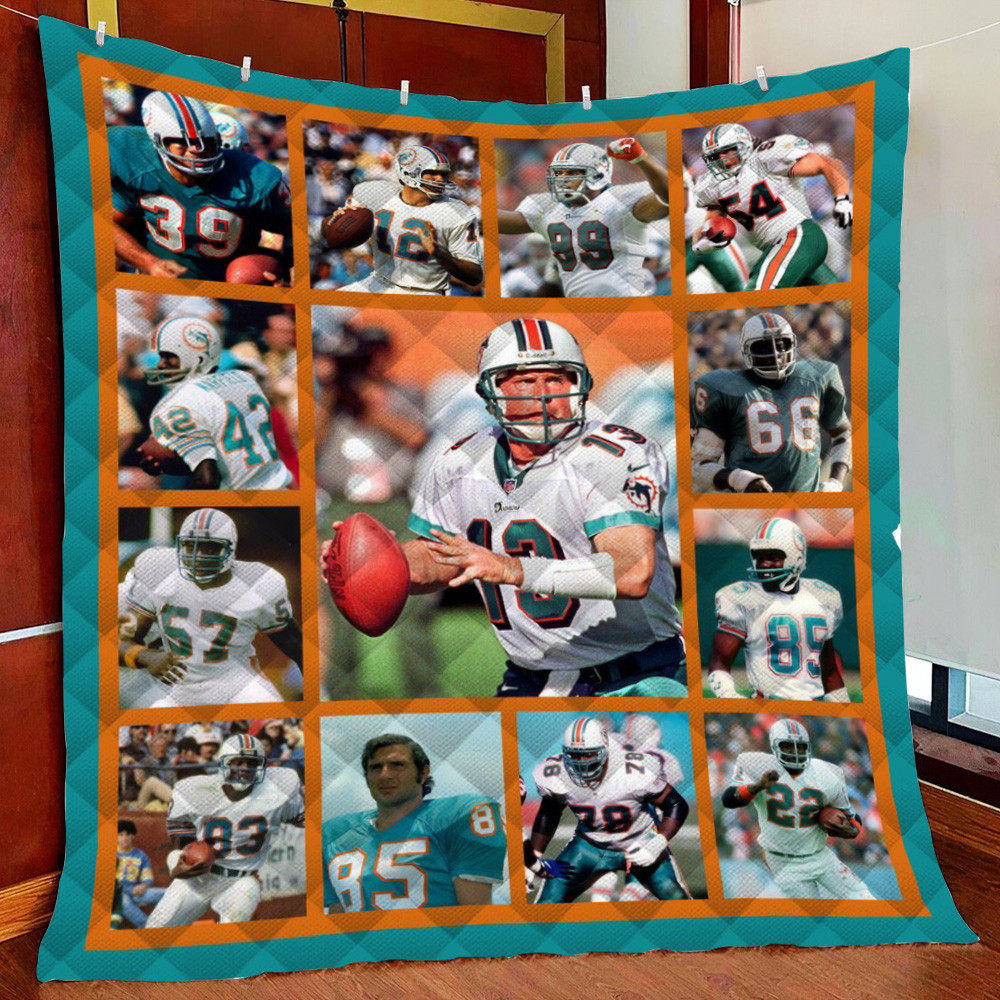 Miami Dolphins Legends Fleece Blanket Quilt Blanket