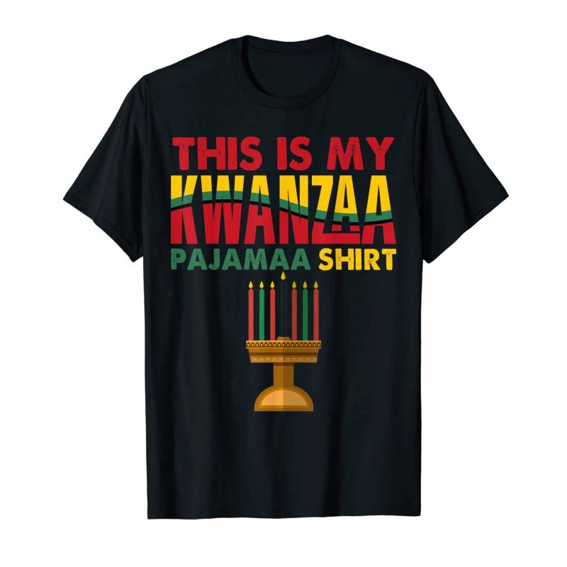 This Is My Kwanzaa Pajamas Shirt African Costume Candles T-shirt