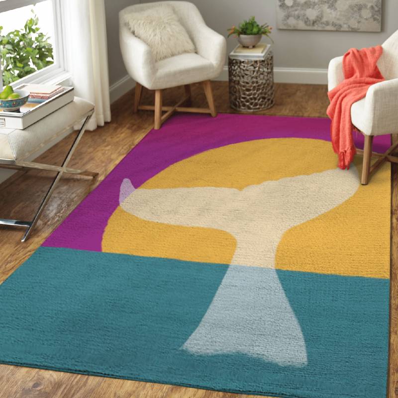 Whale disappearing  – Animals Area Rug Carpet