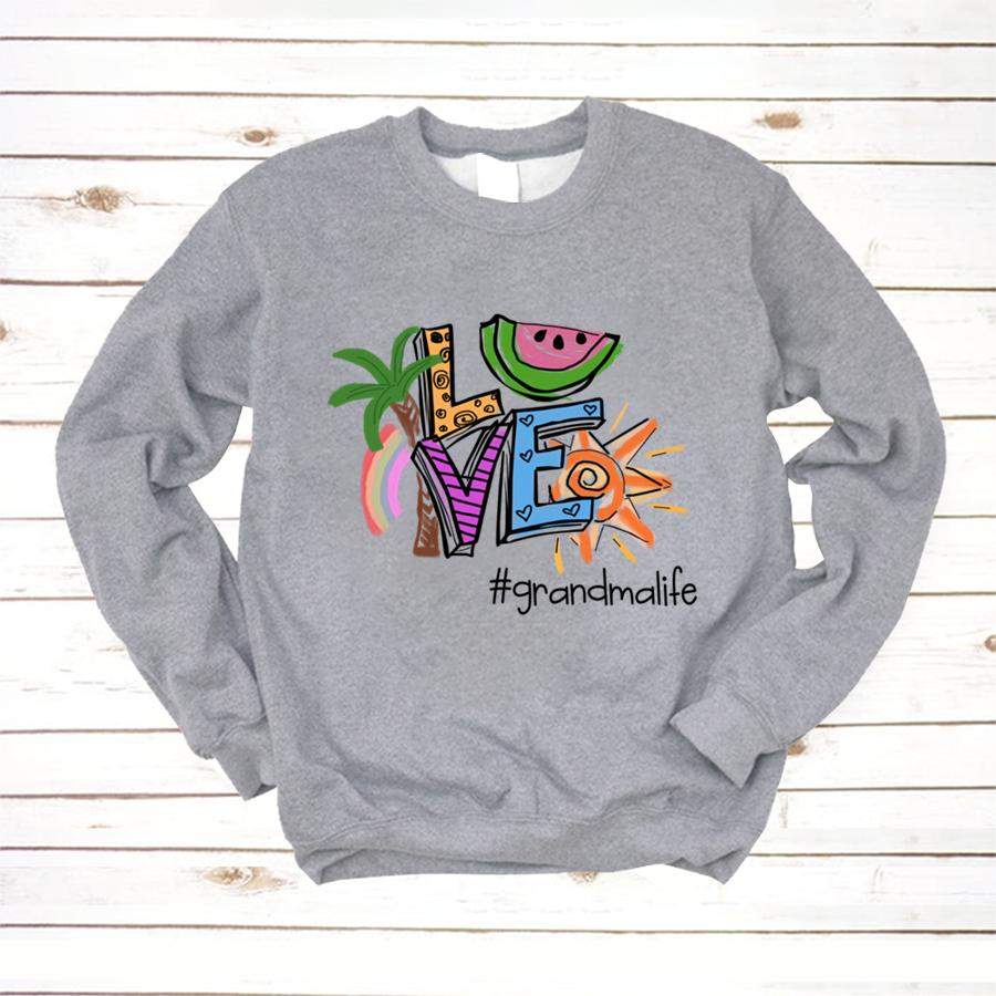 PERSONALIZED LOVE GRANDMA SUMMER ART SHIRT