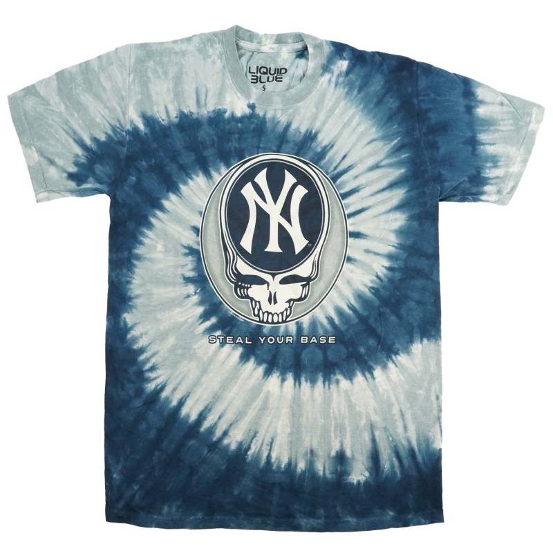 Steal Your Base Spiral New York Yankees Tie Dye T-Shirt