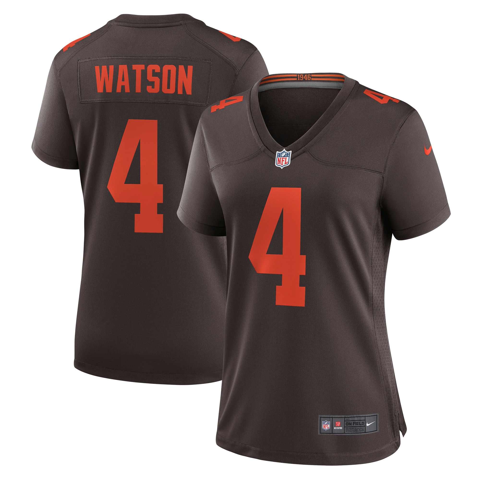 Women’s Cleveland Browns Deshaun Watson Brown Player Jersey 2