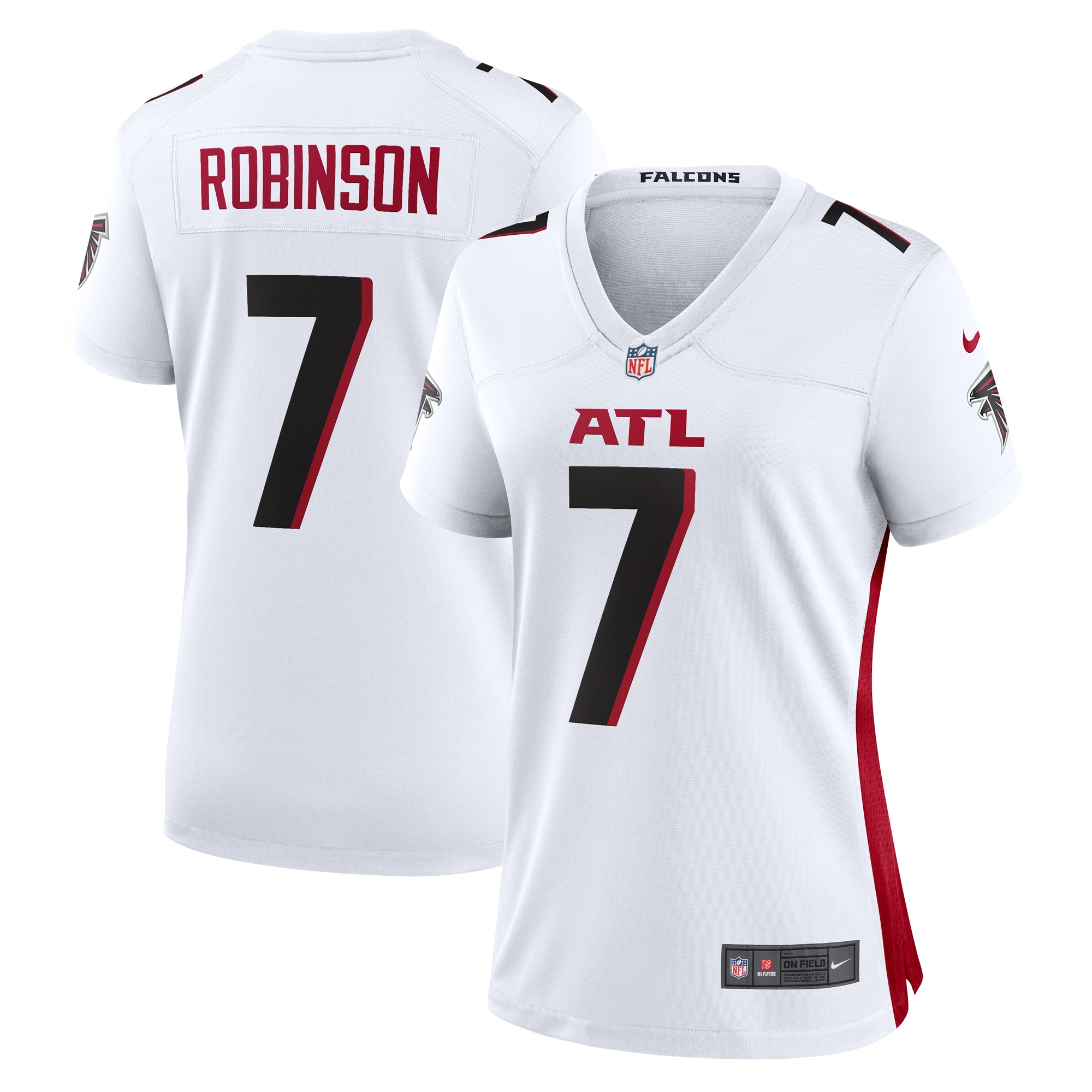 Women’s Atlanta Falcons Bijan Robinson White Away Game Jersey