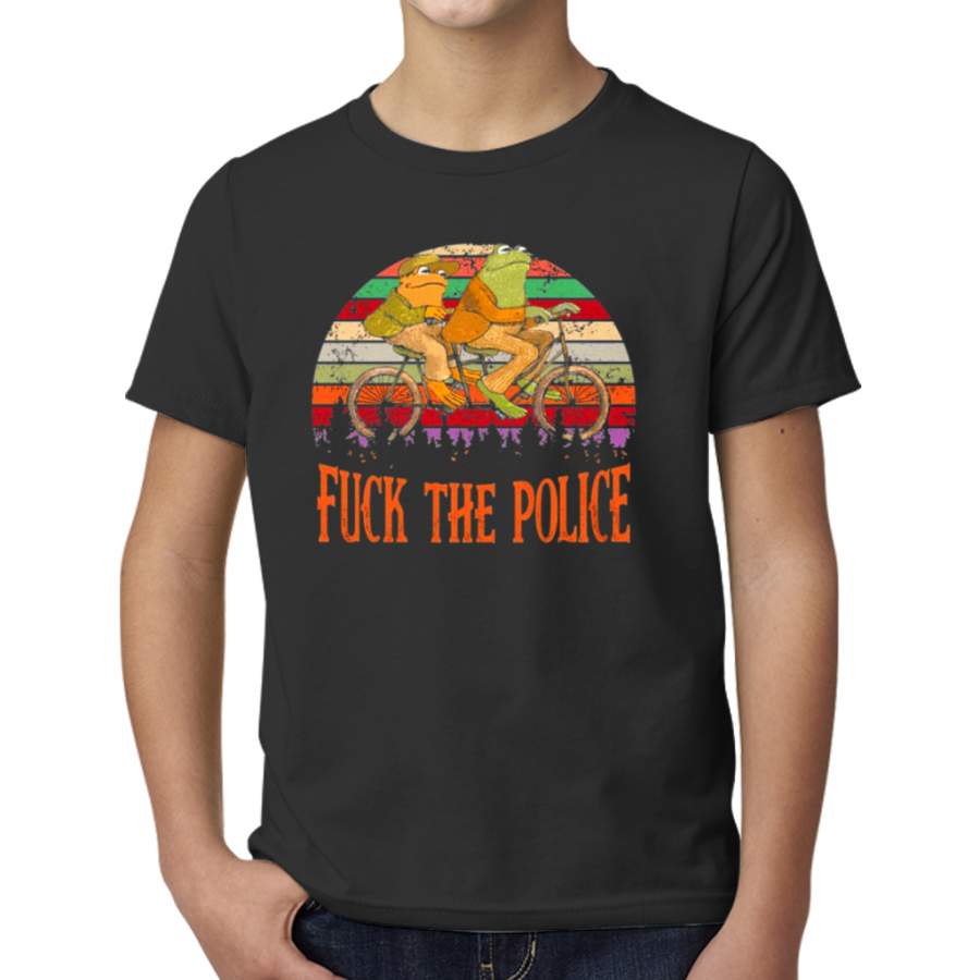 Vintage Fuck The Police Frog And Toad T-shirt Young T-Shirts