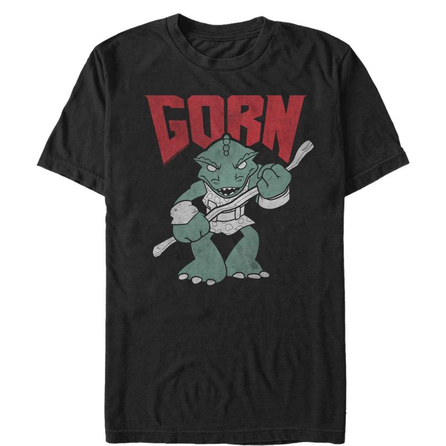 Star Trek Men’s Cartoon Gorn Alien Pose  T Shirt