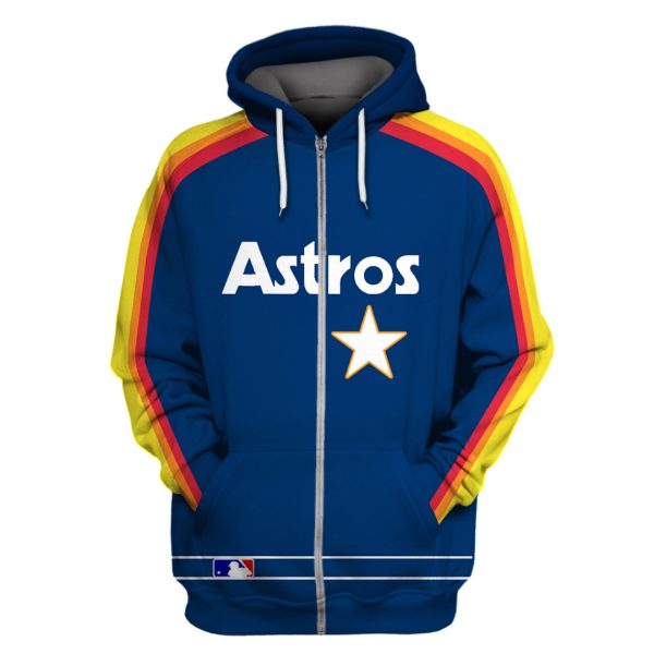 Houston Astros Personalized Unisex Zip Up Hoodie All Over Printed Unisex Zip Up Hoodie Us Size