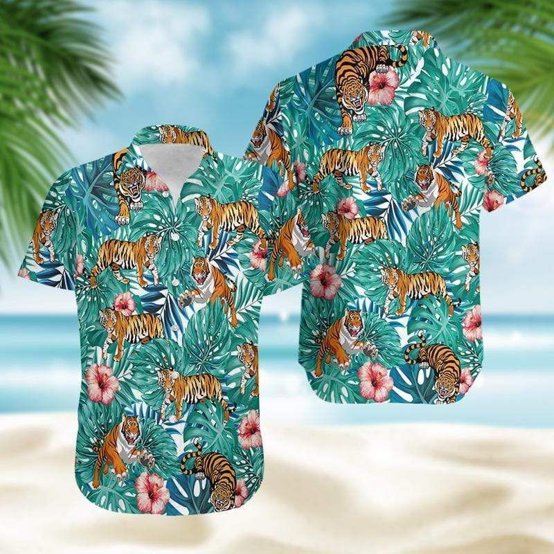 Order Tiger Tropical Full Hawaii Shirts Ha29655