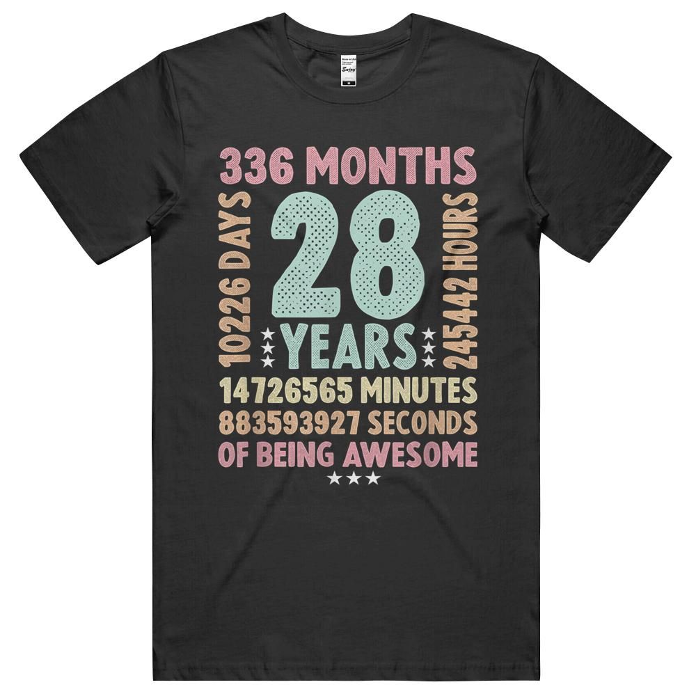 28th Birthday 28 Years Old Vintage Retro – 28 Yr Old Shirt