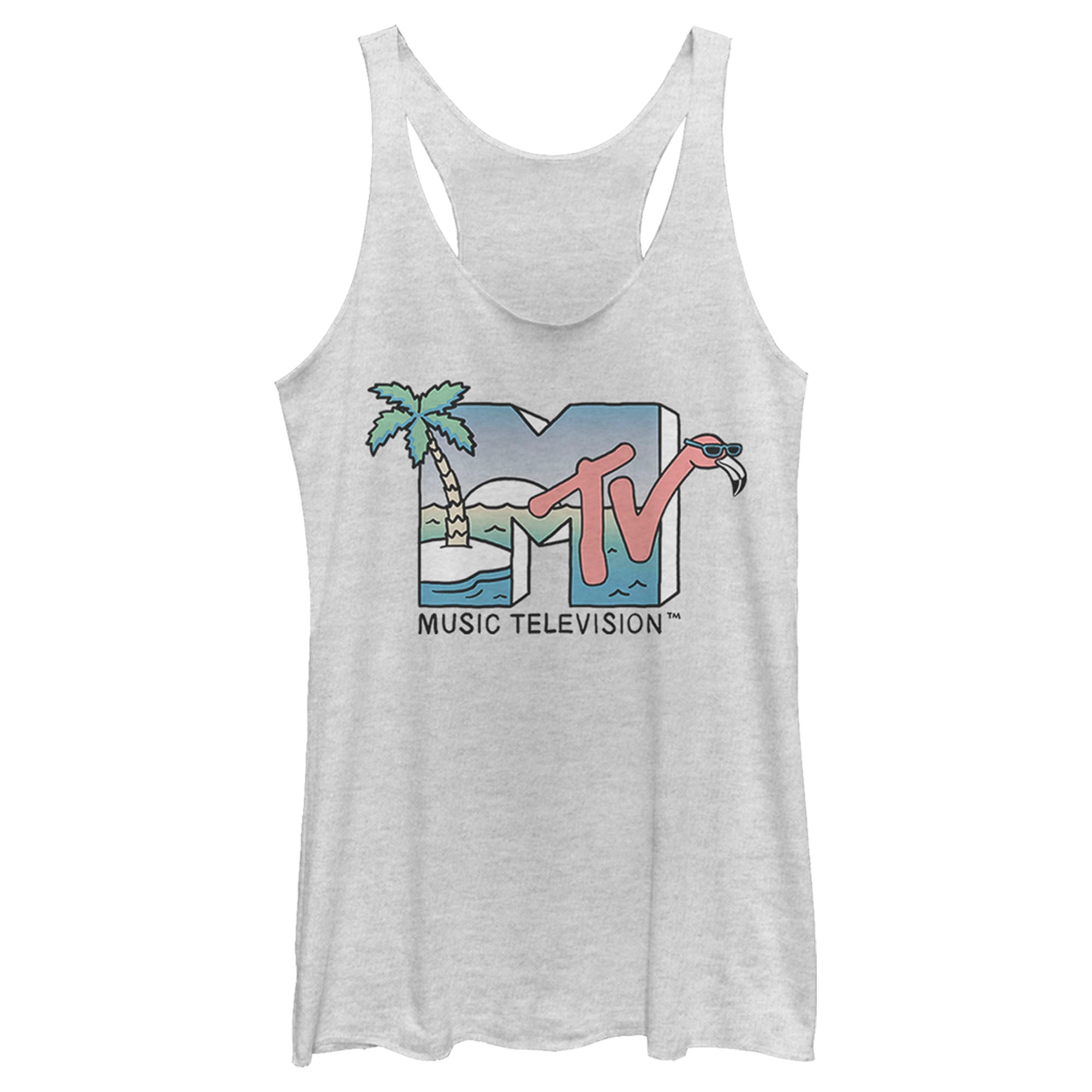 Women’S Mtv Beach Vacation Logo Racerback Tank Top