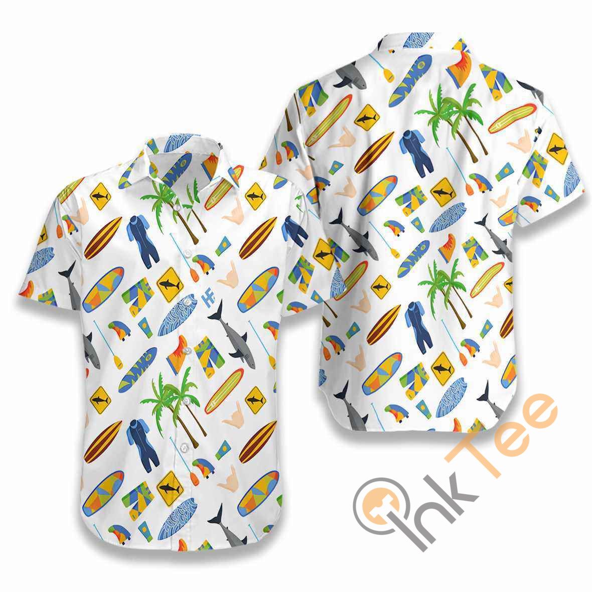 Surfing Pattern Hawaii Shirts Ha37889