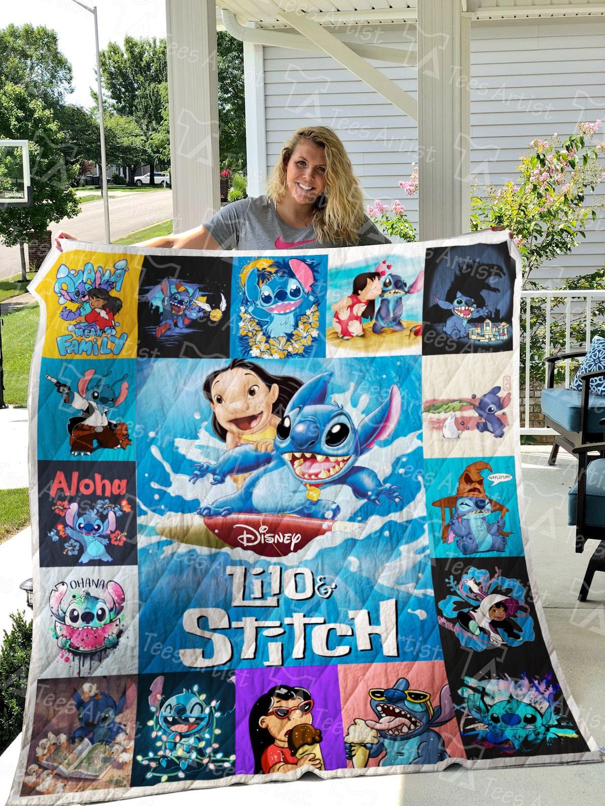 Lilo and Stitch 3D Quilt Blanket 1733