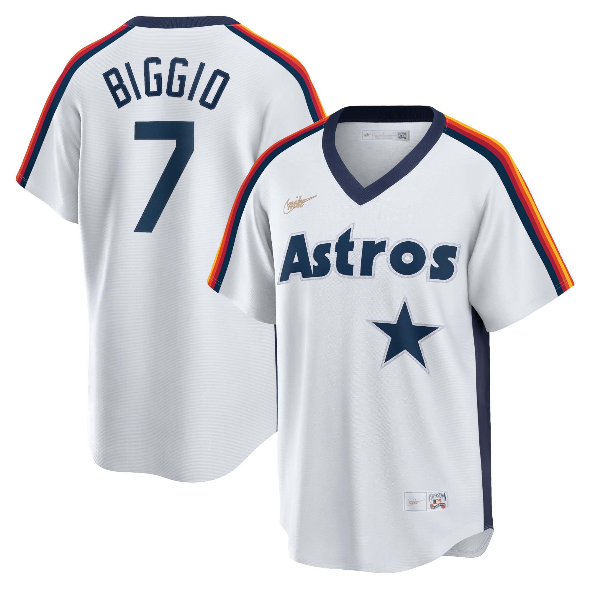 Craig Biggio Houston Astros Home Cooperstown Collection Logo Player Jersey – White